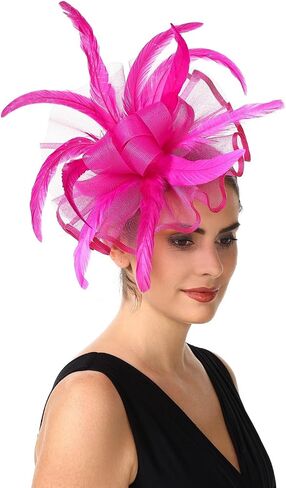 Lucky Leaf Girl Lady Hat Headwear Organza Church Feather Clip Fascinators Hat Wedding Party Cap for Women in Saudi Arabia
