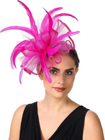 Lucky Leaf Girl Lady Hat Headwear Organza Church Feather Clip Fascinators Hat Wedding Party Cap for Women in Saudi Arabia