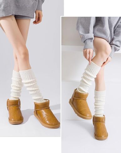 Yawlsow Leg Warmers for Women Girls Y2k Knit Ruffle Leg Warmer Winter with Sequin, Kawaii Long Sock Goth Harajuku Accessories in Saudi Arabia