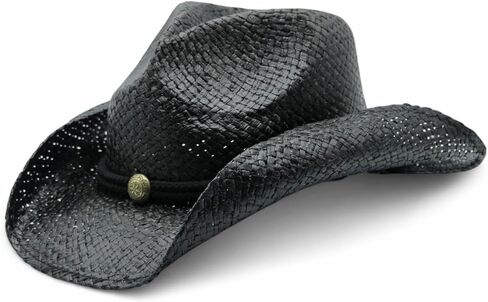 Peter Grimm Straw Round Up Cowboy Hat – Stylish and Versatile Straw Hat for Men and Women - One Size in Saudi Arabia