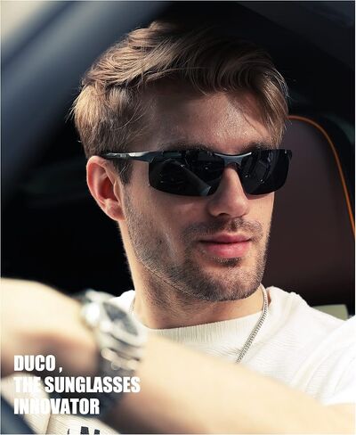 DUCO Mens Sports Polarized Sunglasses UV Protection Sunglasses for Men 8177s in Saudi Arabia