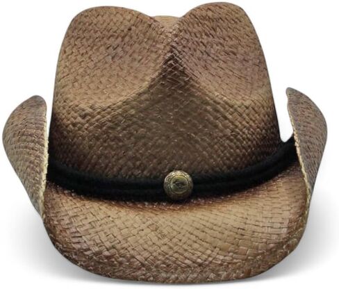 Peter Grimm Straw Round Up Cowboy Hat – Stylish and Versatile Straw Hat for Men and Women - One Size in Saudi Arabia
