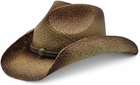 Peter Grimm Straw Round Up Cowboy Hat – Stylish and Versatile Straw Hat for Men and Women - One Size in Saudi Arabia