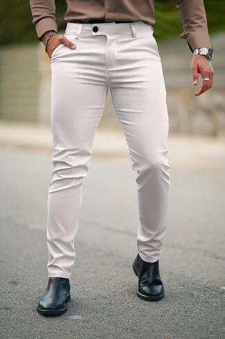 Gingtto Mens Dress Pants Slim Fit Strett in Kuwait