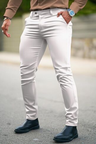 Gingtto Mens Dress Pants Slim Fit Strett in Kuwait