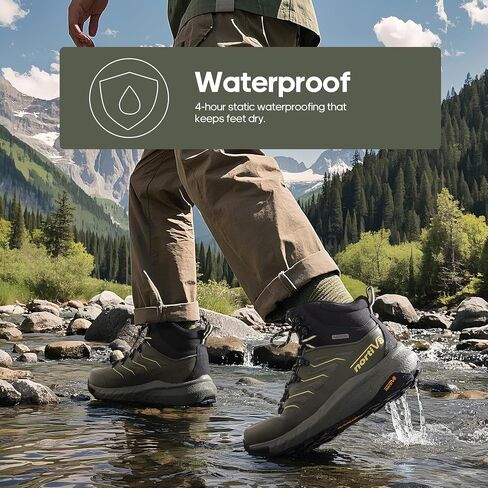 NORTIV 8 Men's Lightweight Hiking Boots Waterproof Breathable Outdoor Trekking Camping Ankle Boots Fern in Saudi Arabia