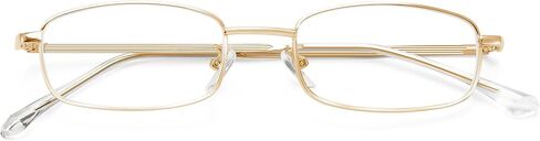 FEISEDY Vintage Blue Light Glasses for Women Metal Y2K Rectangle Glasses Gold Silver Fake Nerd Eyewear Frame B0271 in Saudi Arabia