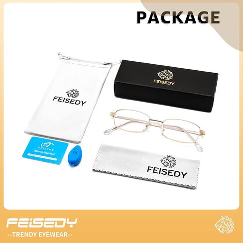 FEISEDY Vintage Blue Light Glasses for Women Metal Y2K Rectangle Glasses Gold Silver Fake Nerd Eyewear Frame B0271 in Saudi Arabia