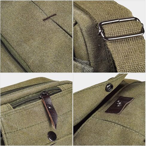 Canvas Small Messenger for Men Women, Mini Crossbody Shoulder Chest Travel Bag, Multi-pocket Purse in Kuwait