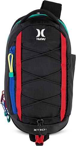 Hurley Men's Crossbody Sling Bag, Black, One Size in Saudi Arabia