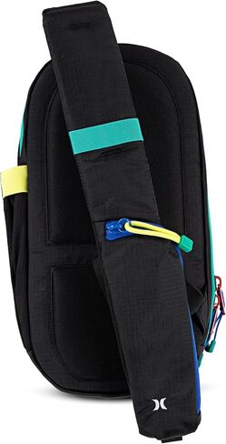 Hurley Men's Crossbody Sling Bag, Black, One Size in Saudi Arabia