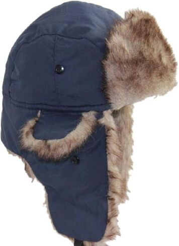 Lukitty Trapper Warm Russian Trooper Hat Winter Skiing Cap Women Men Windproof in Kuwait