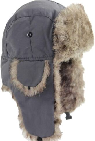 Lukitty Trapper Warm Russian Trooper Hat Winter Skiing Cap Women Men Windproof in Kuwait