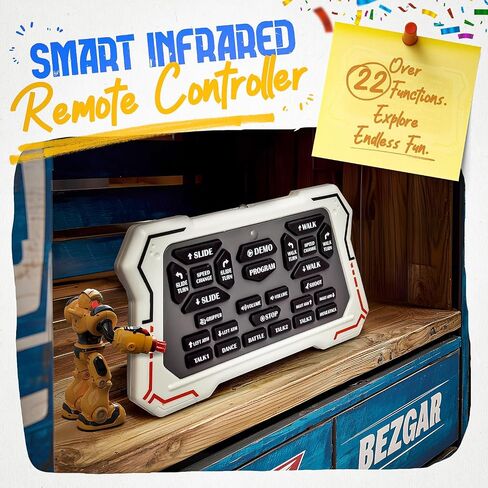 Bezgar TR300 Robot Toys for Kids - Smart Programmable ، Dance Remote Control Emo Robot مع 22 إجراء ، يدعم 78 تعبيرًا متغيرًا ، 3 4 5 6 7 7 in Kuwait