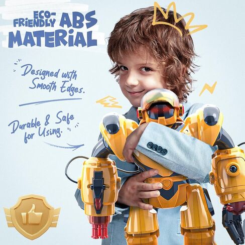 Bezgar TR300 Robot Toys for Kids - Smart Programmable ، Dance Remote Control Emo Robot مع 22 إجراء ، يدعم 78 تعبيرًا متغيرًا ، 3 4 5 6 7 7 in Kuwait