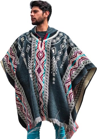 Poncho for Men - Alpaca Wool - Clint Eastwood - Daryl Dixon - Men Poncho - Handamade Products - Cowboy Serpe Shaw in Kuwait
