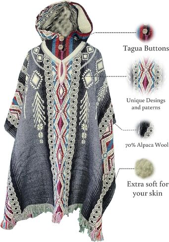 Poncho for Men - Alpaca Wool - Clint Eastwood - Daryl Dixon - Men Poncho - Handamade Products - Cowboy Serpe Shaw in Kuwait