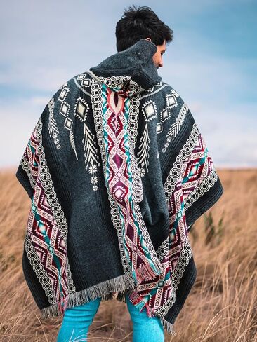 Poncho for Men - Alpaca Wool - Clint Eastwood - Daryl Dixon - Men Poncho - Handamade Products - Cowboy Serpe Shaw in Kuwait