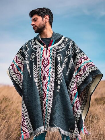 Poncho for Men - Alpaca Wool - Clint Eastwood - Daryl Dixon - Men Poncho - Handamade Products - Cowboy Serpe Shaw in Kuwait