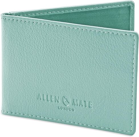 ALLEN & MATE Genuine Leather Bus Pass Travel Card Holder/Driving License Oyster, Minimalist Wallet Credit Card Holder (Brown Premium) in Kuwait