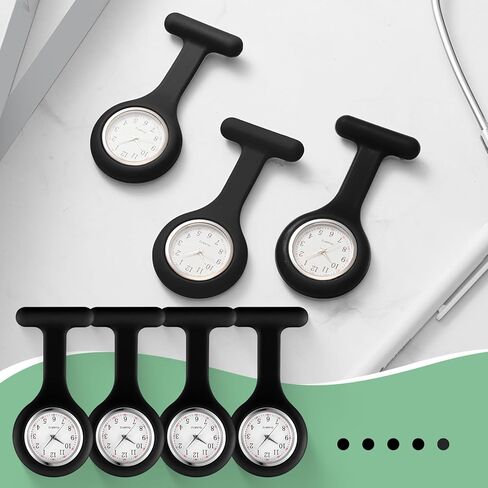 Kenning 15 Pack Clip on Nurse Watches for Women Men, Silicone Lapel Pin Pocket Fob Stethoscope Watches with Second Hand for Doctor Nurse Student Graduation Xmas Birthday Gifts in Kuwait