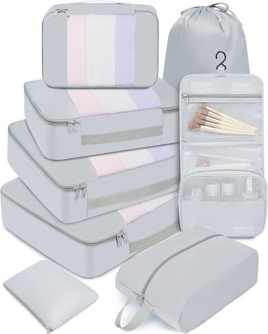 BAGAIL 6 Set/8 Set/10 Set Packing Cubes Various Sizes Packing Organizer for Travel Accessories Luggage Carry On Suitcase in Saudi Arabia
