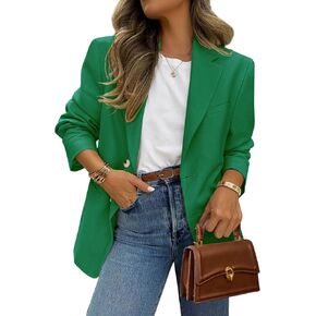 Prettygarden 2025 Blazers for Women Business Casual Long Sleeve Label Fabel Front Suct Stack