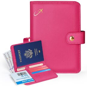 Forvencer Passport Holder Cover with Safe Zipper Closure, Premium Passport Wallet for Travel, Cute RFID Blocking Card Case, Waterproof Travel Accessories for Women, Black
