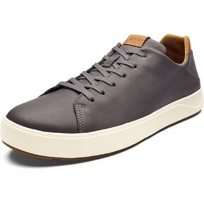 Olukai Lae'ahi Li 'Ili Men's Men's Groof Leather Sneaker ، أحذية كل يوم متعدد الاستخدامات وعدمون ، راحة ودعم طوال اليوم ، قبضة وجر محسّنة