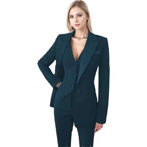 Women's Suiting Jackets Business Casual Outfits Women Blazer Work Office Pant Suits for Women 3 Piece