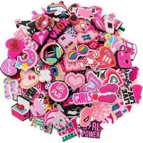 30،50،100pcs سحر حذاء بلدي عشوائي ملحقات أحذية Kawaii للفتيات المراهقات اللطيفات الصنادل السقيفة ديكور جميل هدية سوار سحر الحفل