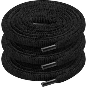 UpUGo 3 Pair Oval Shoe Laces, Half Round 1/4" Shoelaces for Athletic Running Sneakers Shoes Boot Strings