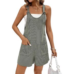 ekouaer rompers for Women 2025 Fashion مضلعة بذلة متماسكة السبق