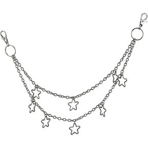 Hip Hop Pants Chain Punk Jean Chain chain chain chain chain pocket chain pocket chain chain chain chain chain acksories for women and men