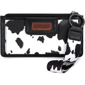 X Wrangler Brown Wristlet Wallet Minimalist Clutch Womens Womens Wallet RFID CATES ومنظمي الأموال مع محفظة العملة والشرطة السلسة