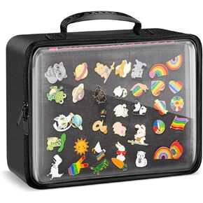 Enamel Pin Display Book, 18 Page Pin Bag For Collectors Pin Board Storage and Organization Pin Display Case For Various Sizes Of Pins, Travel Brooches, Sports Medals, Paper Clips, Earrings