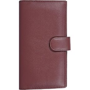 Oak Leathers Checkbook Cover Slim Minimalist For Men with RFID Blocking Credit Card Holder Wallet