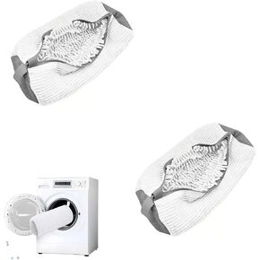 Laundry Shoe Bags for Washing Machine, 2Pcs Shoe Washing Bag Shoe Laundry Bag for Washer and Dryer Reusable Shoe Washing Bags Shoe Washing Machine Bag (Grey)