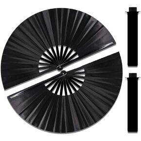 2 Pack Foldable Hand Fan for Line Dancing - Portable Clacking Fans with Durable Design, Perfect for Dance, Outdoor Events, and Rave Parties