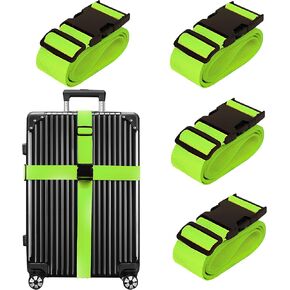 Luggage Straps for Suitcases TSA Approved Travel Belt 4 Pack by Chelmon(Orange)