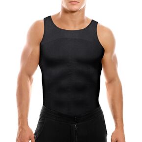 Mens Slimming Body Shaper Vest, Gynecomastia Compression Shirts, Tummy Control Undershirts