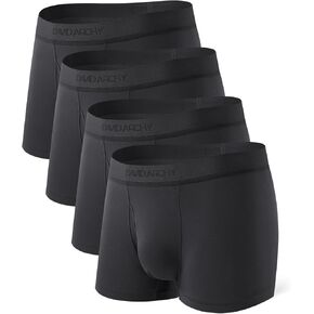David Archy Mens Trunks Underwear Micro Support Pouch with Fly Ultra Soft Breatable Men Inflear 4 Pack