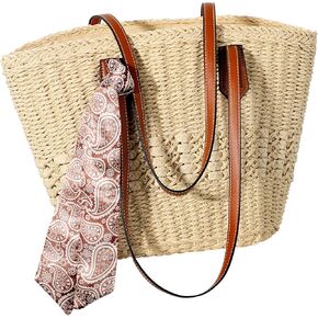 Beach Bags for Women, Summer Straw Bag, Woven Straw Beach Tote Bag Shoulder Handbags