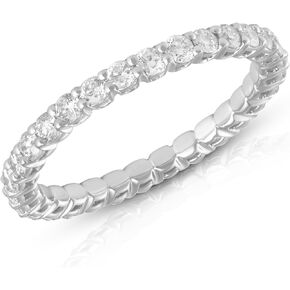Amazon Essentials IGI Certified Lab Grown Diamond Eternity Band in Solid 14k Gold (VS1-VS2 Clarity, G-H Color) - Eternity Ring - Stackable Rings for Women in Kuwait