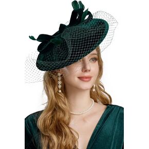 BABEYOND Tea Party Fascinator Kentucky Hat Fascinator Cocktail Pillbox Hat Derby Headband