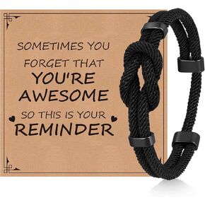 Tempbeau Love Knot Bracelet Gifts للرجال - أساور حبل الحبل المضفرة للرجال ، سوار سلسلة مع هدايا التخرج من Knot knotmar