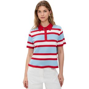 alice + olivia Women's Tillie Striped Polo