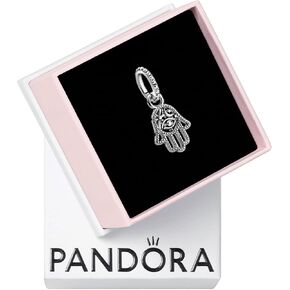 Pandora Protective Hamsa Hand Dangle Charm - Compatible Moments - Gift for Her - Made with Sterling Silver - with Gift Box
