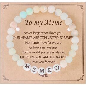 HUTIMY Gifts for Meme Birthday Women Italian Cute Grandmother Mothers Day Bracelet Meme Jewelry