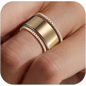 حلقات مكدس مطلي بالذهب مقبلات الذهب مقاس 2 14 كيلو لالأورا الجنرال 4/oraa gen 3 ، Zirconia cubic zirconia محاكاة الماس كومة أورا للنساء